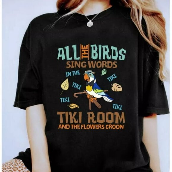 Enchanted Tiki Room All The Birds Sing Words Shirt 05 - Picture 1 of 5
